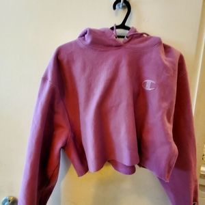 Champion Hooded Crop Sweatshirt
